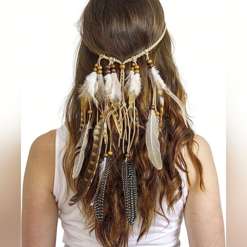 12 Pc Indian Costume Halloween Costumes 70s Style Hippie Festival Outfit - Picture 8 of 13